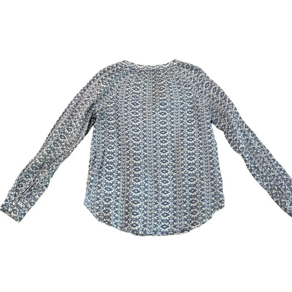 GUC JOBETH COTTON BLOUSE - WHITE & HARBOUR BLUE M - Picture 5 of 13